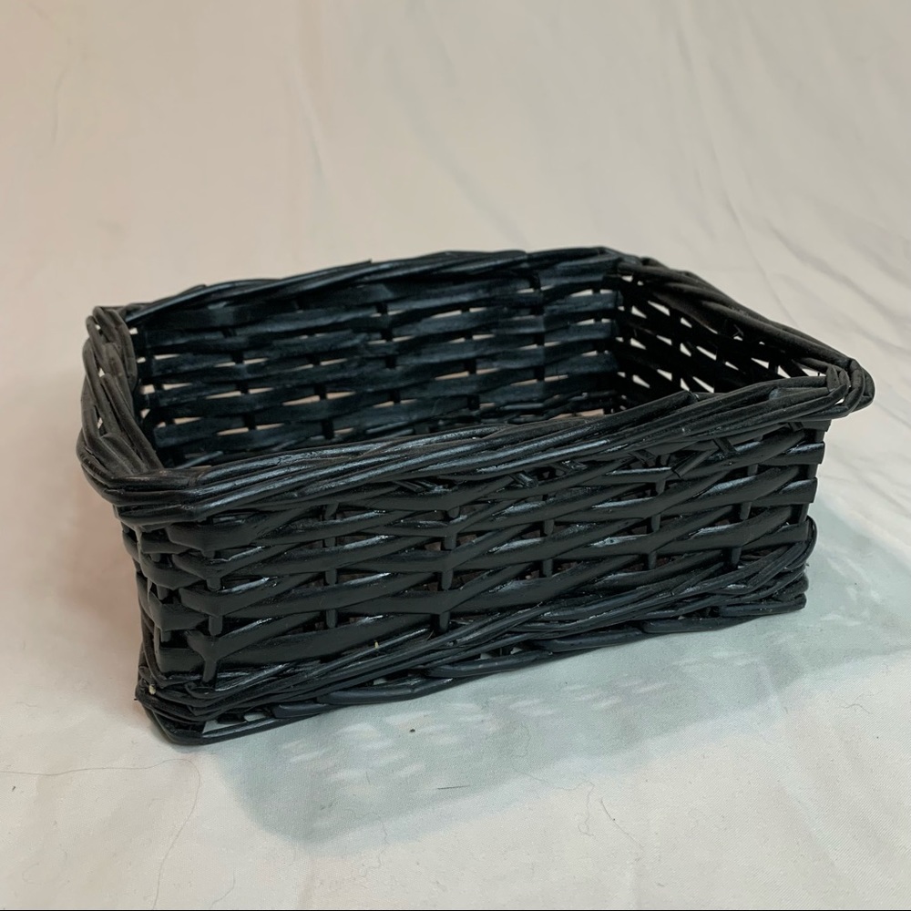 Small Black Rectangular Basket